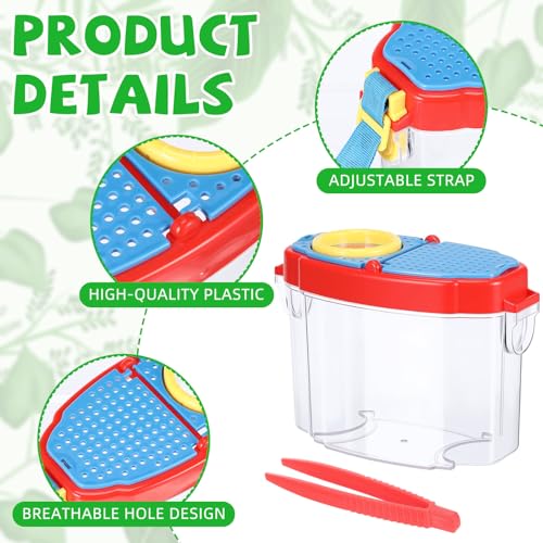 Halloscume 4 Pack Bug Catcher Insect Viewer for Kids with Tweezers, Deep - color: Deep