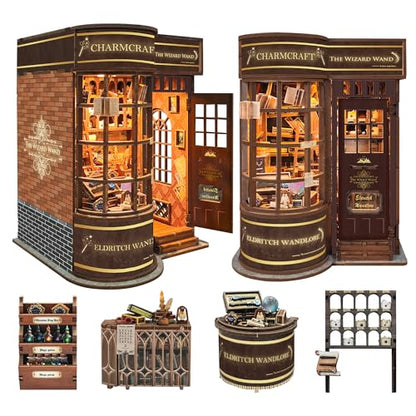 DIY Book Nook Kit for Adults 3D Wooden Puzzle Magic Booknook - color: Sq-51