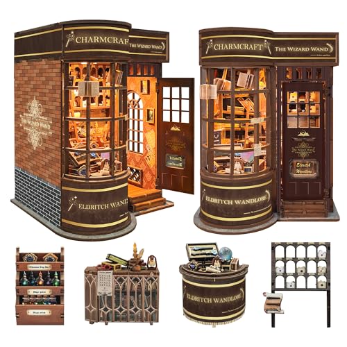 Book Nook Kit DIY Miniature House 3D Wooden Puzzle - Magic Wand Shop - color: Magic Wand Shop