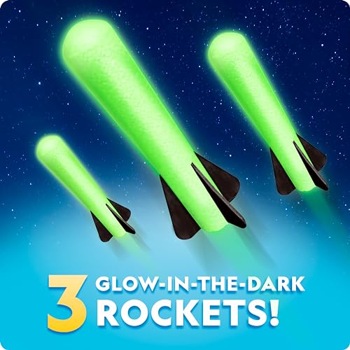 National Geographic Glow in the Dark Air Rocket Launcher Toy for Kids 8-12 - style: Glow-in-the-Dark Air Rocket