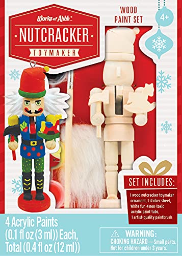 Works of Ahhh... Holiday Craft Set - Toymaker Ornament Wood Paint Kit - style: Holiday Mini Figurines