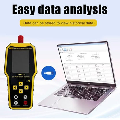 7 in 1 Soil Tester, Nitrogen Phosphorus Potassium NPK Tester, Handheld Soil PH Meter Kit, Temperature, Conductivity, Moisture, EC Meter for Petrochemical, Agriculture