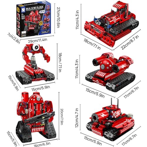 Robot Building Kit, 5-in-1 Programmable Robot Kit, App Coding