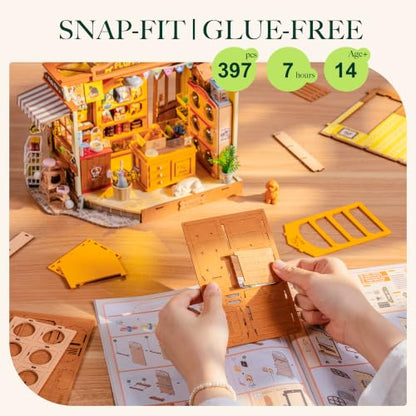 Rolife DIY Miniature House Shop Series - Fluffy Friends Hub Pet Shop