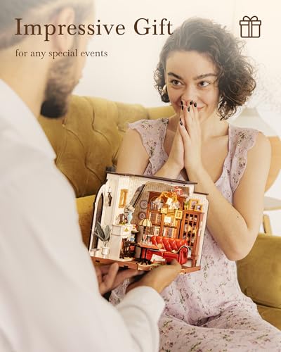 Rolife Living Room DIY Miniature Dollhouse Kit Gift for Adults - color: Catherine's Living Room