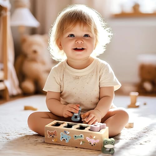 SPEEDY MONKEY Wooden Animal Shape Box | Kids Shape Sorter Toy Pretend Play - color: Shape Box