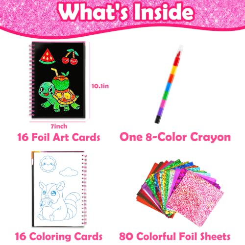 FUNNYB&G Foil Art Craft Kit for Kids, Sparkly Birthday Gift Toy for Kids - style: Cute Pet