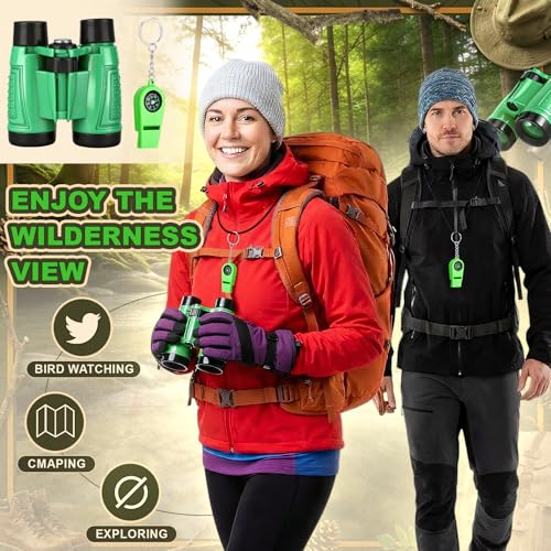 Sabary 12 Set 72 Pcs Explorer Kit Bug Catching Kit for Outdoor with Binoculars, Butterfly Net, Magnifying Glass, Compass Whistle, Tweezers and Observation Box for Outdoor Hiking Wilderness Adventure