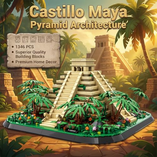 El Castillo Maya Pyramid Architecture for Adults 1346 PCS - style: El Castillo Maya Pyramid