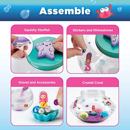 Creativity for Kids Crystal Mermaid Terrarium Kit - STEM Projects for Kids, Arts and Crafts for Girls and Boys (Ages 6+) - style: Mermaid Terrarium