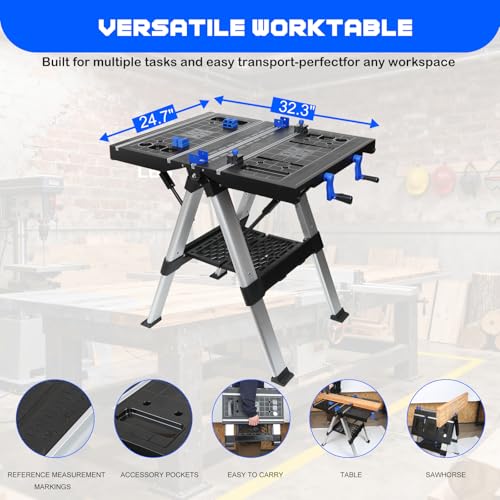 Prostormer Portable 2-in-1 Folding Workbench