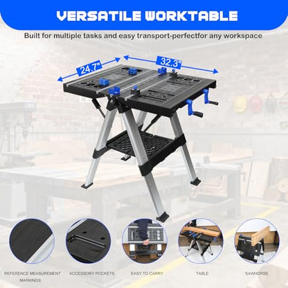 Prostormer Portable 2-in-1 Folding Workbench