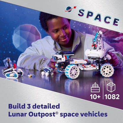 LEGO Technic Lunar Outpost Moon Rover Space Vehicle Building Toy - All-Terrain Explorer for Kids, Boys & Girls, Ages 10+ - Buildable Space Decor for Any Room - Gift Idea for Birthdays - 42211