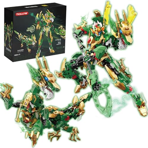 TIALLOW Transform Robot Dragon Rising Mech Building Block Set Gift for Boy - style: Dragon Knight