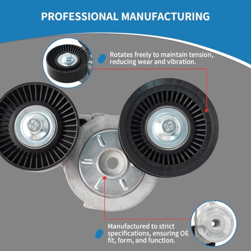 39120 Engine Belt Tensioner Serpentine Belt Drive Kit - size: 90K-39120