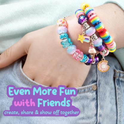 Charm Bracelet Making Kit & Unicorn/Mermaid Girl Toy- ideal Crafts for Ages 8-12 Girls who Inspire Imagination and Create Magic with Art Set and Jewelry Making Kit