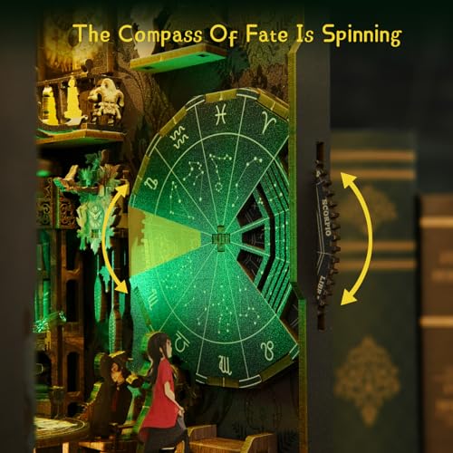 TOYQI Book Nook Kit, DIY Miniature Dollhouse Kit for Adults and Teens - color: Tarot Divination