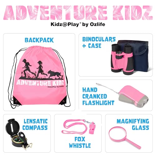 Adventure Kidz Pink Outdoor Exploration Kit for Children - color: Pink