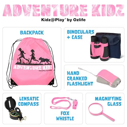 Adventure Kidz Pink Outdoor Exploration Kit for Children - color: Pink