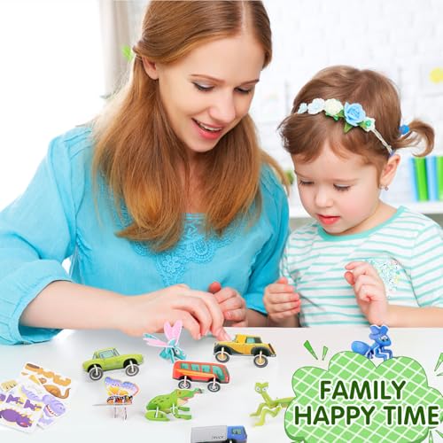 DIY 3D Creative Insect Paper Jigsaw Puzzle Set, 75 PCS 3D Cartoon Puzzles, Smart 3D Cartoon Puzzle, Glue Free Assembly, Insect Puzzle Set Smart Puzzle, Activity for Interesting Gifts