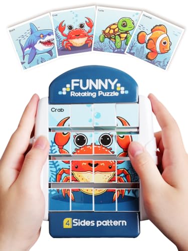 16-Piece Rotating Puzzles for Kids, Toddlers Toys 3+ - color: Ocean World
