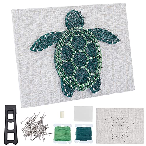 WEBEEDY 3D String Art Kit for Adults Beginners, DIY Sea Turtle String Craft Kit, Include All Necessary Accessories and Frame, Home Wall Poke Art Christmas Holiday Mother's Day Unique Decor Gift - color: Turtle