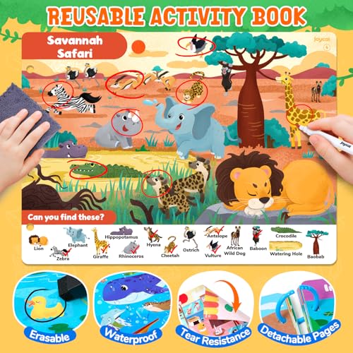 JoyCat Seek & Find Game Book - Animal Preschool Learning Activity - style: 4. Seek & Find Animals
