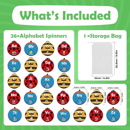 Kasfalci Alphabet Cards, Alphabet Learning Toys, ABC Learning for Toddlers, Letter Matching Game, Sight Words, Kindergarten Preschool Learning Activities, Montessori Educational Toy for Kids - style: Alphabet