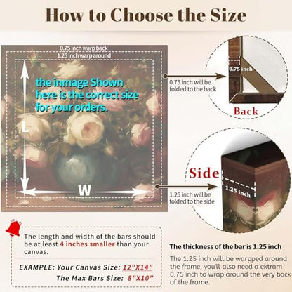 B.B.F MAKE 12x32 Solid Wood Stretcher Bars for Canvas & Needlepoint - size: 12"x32"