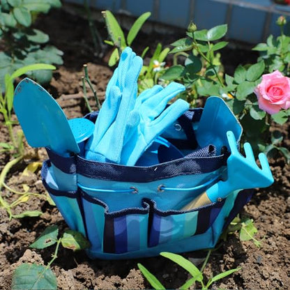 Kids Watering Can Gardening Tools Set Sand Toy Outdoor Toddler Boys (Blue) - color: Blue