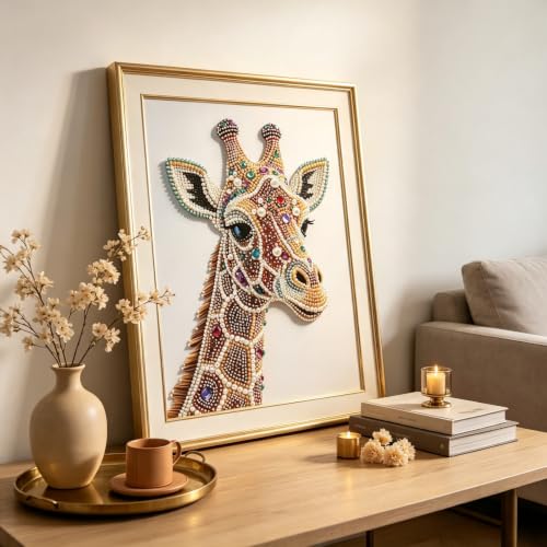 Giraffe Pearl Diamond Painting Kits for Adults,3D Diamond Art Pearl Kits - color: PL21-1