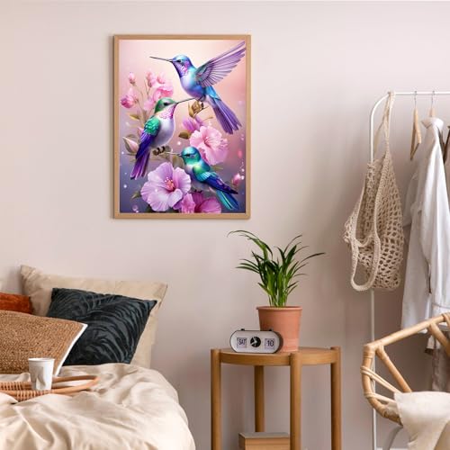 Hummingbird Diamond Art Kits for Adults, Diamond Painting Kits 12x16 Inch - color: Style 43