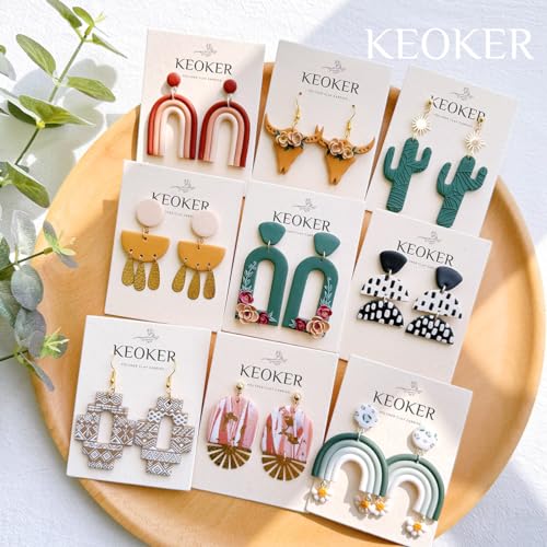 Keoker Polymer Clay Jewelry Making Kit, 103 PCS Clay Earring Making Kit for Teens and Adults, Fashion Designer Kits, Polymer Clay Earrings Kit Crafts, Great Gifts - color: basis