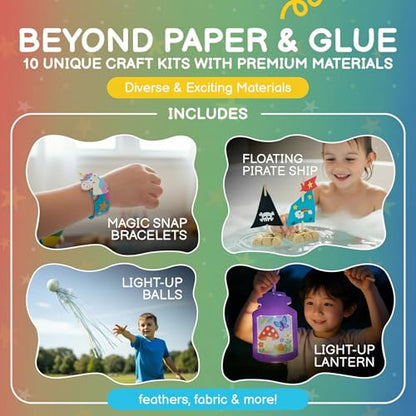 QuTZ Crafts for Kids Ages 4-8, 10 Indiv Packs, No Prep - color: Blue