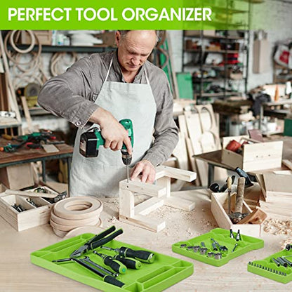 DURATECH 3PC Flexible Tool Tray, Silicone Tool Holder for Mechanics Storage