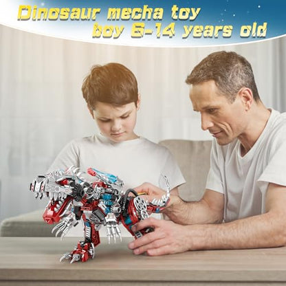 BDXEJV STEM 2 in 1 Dinosaurs Building Kits 422PCS, Compatible with Normal Dinosaurs Bricks, Toys for Kids Age 6-10 Year Old, Educational Building Sets Best Gifts for Boy 6-10