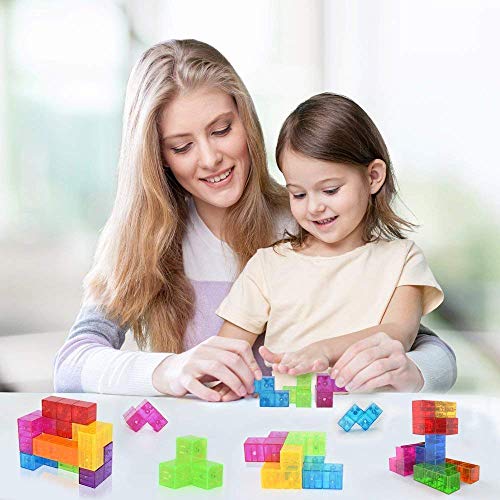 Magnetic Soma Cube Block - Educational Puzzle Toys for Kids Stress Relief - color: Opaque