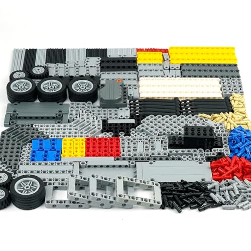 544pcs Technical Parts Bricks, Beams Engine Pullback Motor Kit - color: 544pcs With Motors