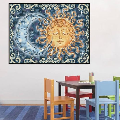 ijbnhd Sun and Moon Diamond Art Kits for Adults 16x12inch - color: Sun and Moon, size: 16x12in(40x30cm)