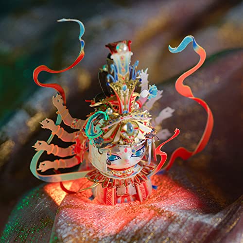 MU 3D Metal Puzzles Assembling Buddhist Kwan Yin Statue Kitty Cat Figures, Zen Gift Cultural Relic Replicas The Flying Apsaras Metal Model Kits Building, Hobby Collectables Presents Home Desk Decor - style: The flying Apsaras of the Dunhuang Caves