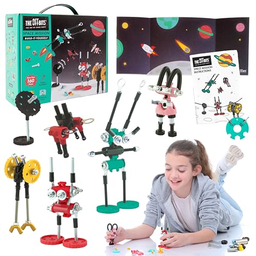 The Off Bits Space Mission Educational Build Your Own Robot Toy, Stem Building Toys for Boys and Girls, Valentine Birthday Gift for Kids Montessori Play Kit, Steam Toys for Kids Ages 6 7 8 9+ - style: Space Mission