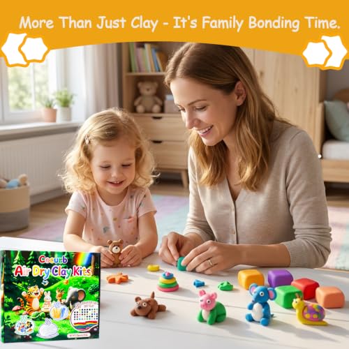 48 Colors Air Dry Clay Modeling Clay for Kids Age 3-12 with 56p Tools - color: 125 Pack