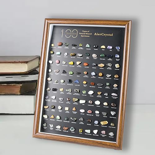 100Pcs Mixed Raw Crystal Mineral Specimens Natural Rock Collection Kit - color: 100pcs Mineral Specimens Set