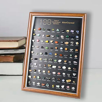 100Pcs Mixed Raw Crystal Mineral Specimens Natural Rock Collection Kit - color: 100pcs Mineral Specimens Set