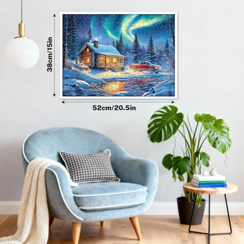 4 Packs 500 Piece Puzzles for Adults – 4 Seasonal Landscape Puzzle Set Scenic House & Nature Jigsaw Puzzle, Colorful Adult Jigsaw Puzzles for Stress Relief, Family Fun, Mindfulness & Gifts - color: Seasonal Landscapes