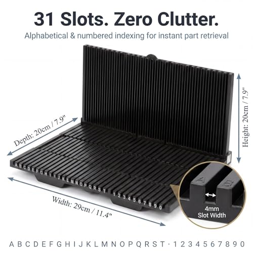 HUBEST Model Parts Organizer, Foldable L-Shape Rack for Gundam Building Kit