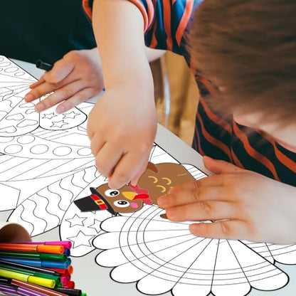 Fancy Land Thanksgiving Crafts for Kids DIY Turkey Puzzle Crafts 10 Sets