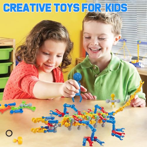 170 Pcs STEM Building Toys for Kids Ages 4-8, Building Blocks Educational Construction Engineering Building Kit for Ages 3 4 5 6 7 8 9 Year Old Creative Kids Games, Christmas Birthday Gifts Boys Girls - color: Green