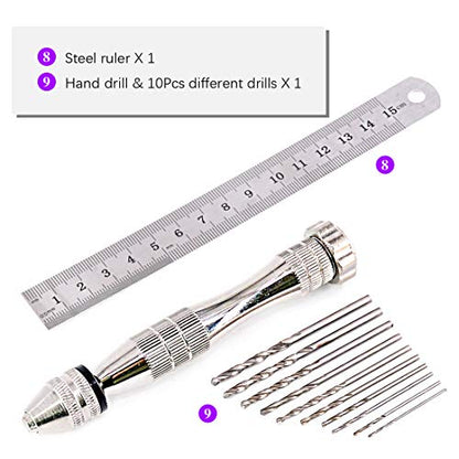 Swpeet 35Pcs Professional Compatible for Gundam Modeler Basic Tools, Tool Set Model Tools Kit Perfect Model Kit Building Beginner Hobby Model Assemble Building with Duty Plastic Container