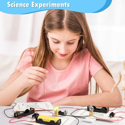 20 Sets STEM Electric Circuit Kit for Kids Age 8-12, Bulk Science Light Bulb Experiments Simple Basic Circuits, Class Projects 2nd 3rd 4th Grade Activities, Classroom Circuit Board Building Kits
